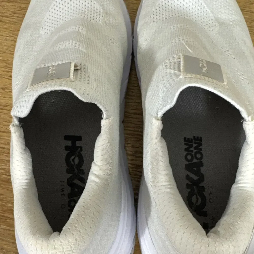 Hoka One One Cavu 3 Womens Size 7.5 White Walking Running Slip On Shoes Sneakers